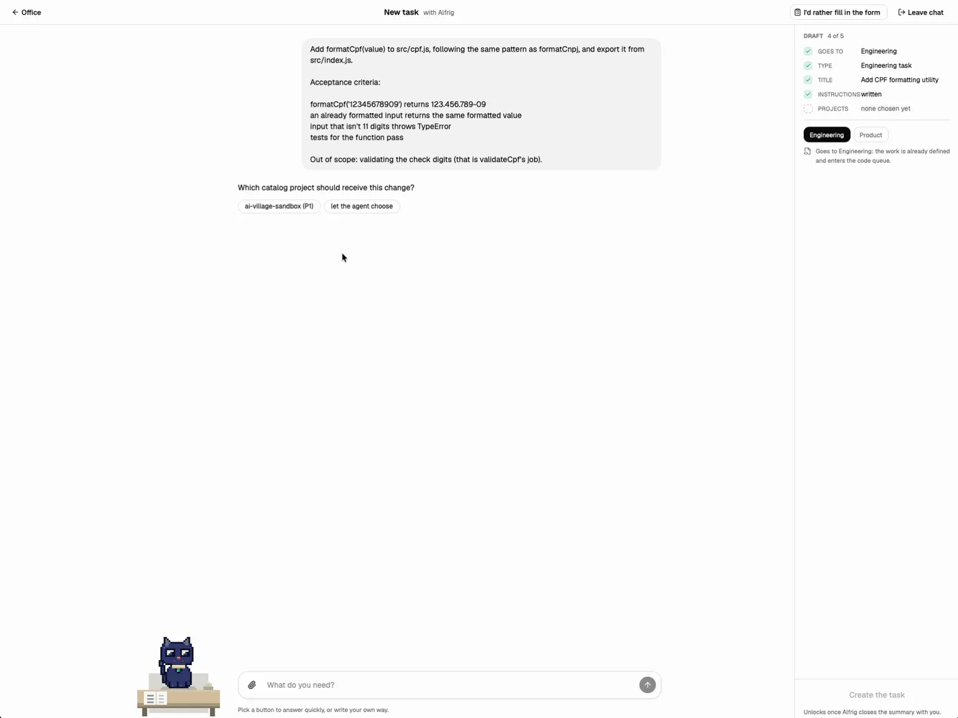 Alfrig asks for what is missing